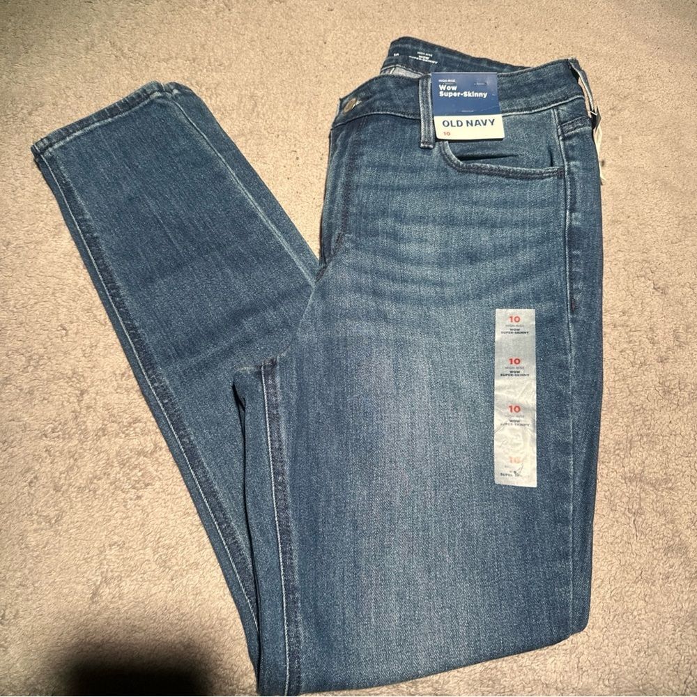 Old Navy Wow Super Skinny Jeans Women’s Size‎ 10 High Rise Light Wash NWT
